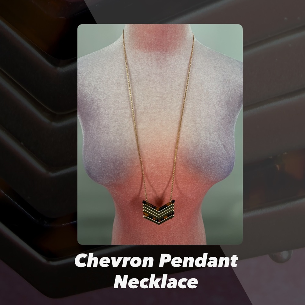 EUC Chevron Pendant Necklace